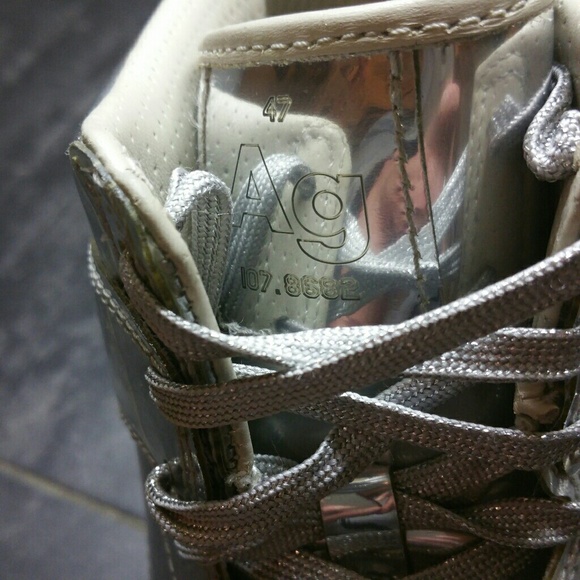 Nike Sky Hi Dunk Wedges Sz 7 Liquid Silver - Picture 5 of 8